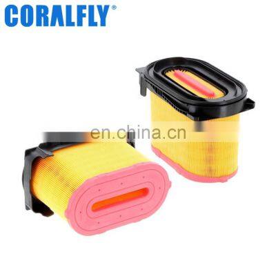 CORALFLY High Quality Trucks Engine Part Heavy Truck Air Filter With Lid Diesel Engine Air Filter 3466687 AF25163 PA5289