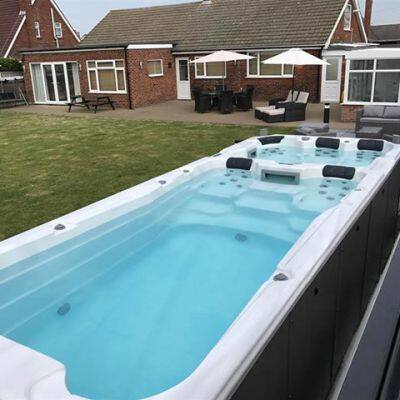 Large Endless Swimming Pool Acrylic Massage Outdoor Whirlpool SPA Hot Tub With Small Balboa Control System photo-5