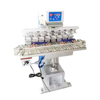 Meichao 8 Colors 22 Stations Automatic Rotary Carousel Pad Prining Machine With Auto Feeder For Toys tub cup usb and sim card printing