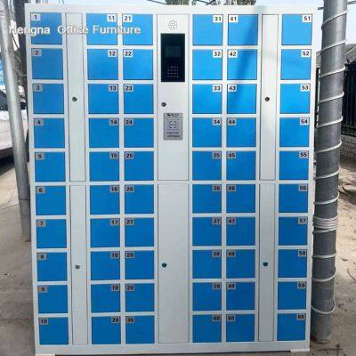 Commercial Grade Electronic Storage Locker Multi-Color Options 60 Door Industrial Warehouse Employee Lockers With Barcode System photo-1