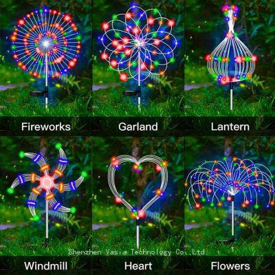 90-150 LED Solar Firework Light - Decora??o para Jardim ao Ar Livre para Feriados, Casamentos, Trilhas e Paisagens