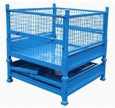 Customizable Zinc-Coated Wire Mesh Storage Cage for Auto Parts