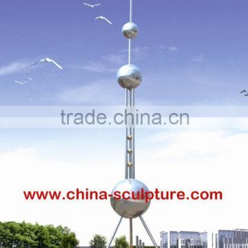 Stainless Steel Tower Sculpture/City Landscape Statue