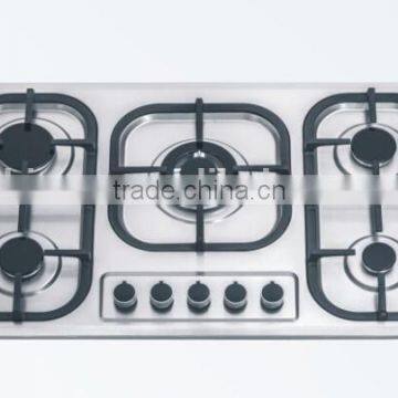 five burner stainless steel top built in gas stove