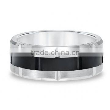 Top Grade Pure Tungsten Ring for Men Black Ring 8mm