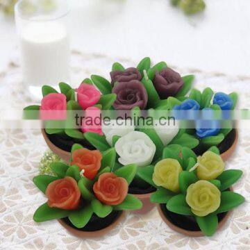 flower shape handmade scented candle