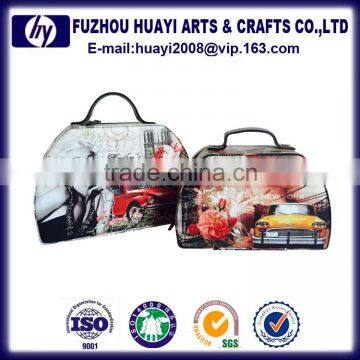 Colorful Cosmetic Box pu Printing Mini Storage Boxes Set Two