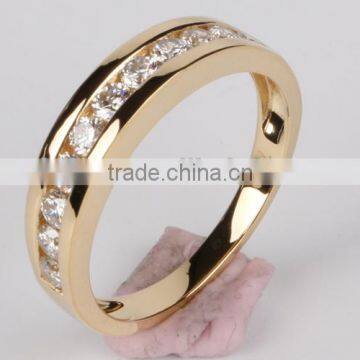 Wholesale Jewelry 2015 Fashion Design 925 Silver Ring Flower CZ Gold Plated Ring photo-3
