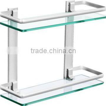 Aluminum glass shelf , double glass shelf , bathroom shelf