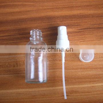 10ml Clear Frosted Glass Bottle With Black Lotion Pumper Head,Refillable Portable Travel Cosmetic Glass Lotion Bottle