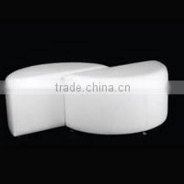 Swan shape white leather ottoman for wedding events XW1022