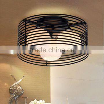 frosted glass with iron light living room hotel ceiling lamp