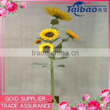 High quality handmade single head 180cm outdoor decoration artificial flower sunflower wholesale