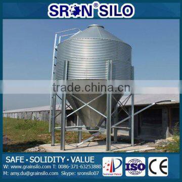 Small Size Feed Silos Galvanized Hopper Bottom, Poultry feed silo