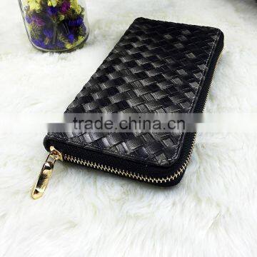 High Quality Fashion Black Women PU Wrinkle Cluth Wallet Famous Brand Designer Bag Purse Wallet photo-3