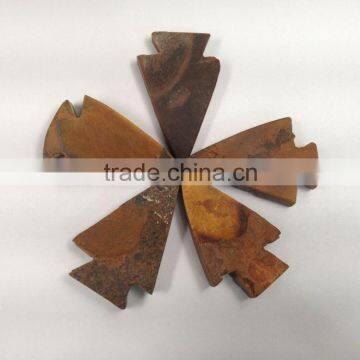 2016 Natural tiger eye Arrow Shape Stone Pendant