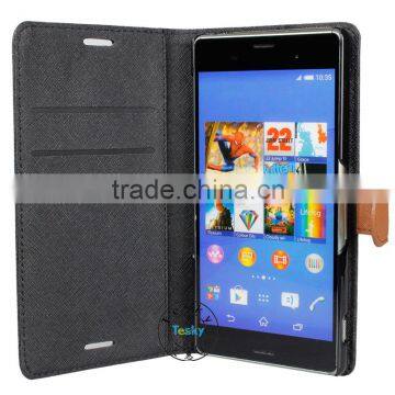 Stylish Flip Leather Wallet Case Cover For Sony Xperia Z3 L55T Phone Case