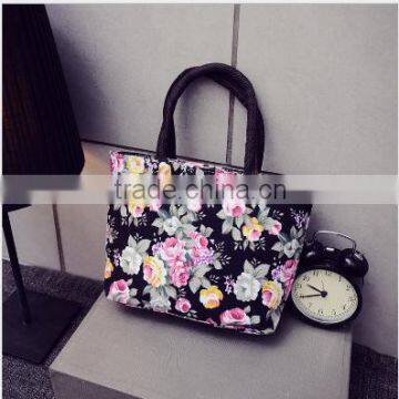 new style canvas floral rose handbag