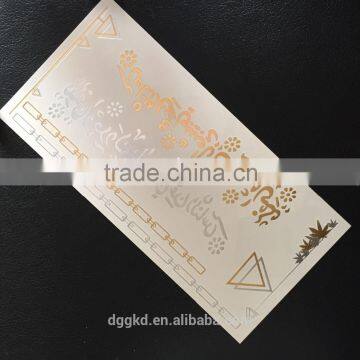 hot new metallic temporary tattoo gold and silver temporary tattoo rhinestone tattoo flash jewelry tattoo