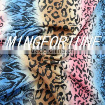 2013 newly leopard printing Micro Fiber spandex swimwear fabric