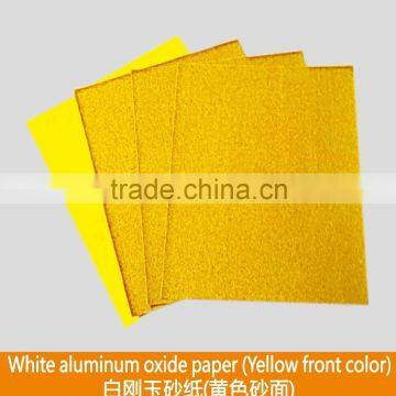 White aluminium oxide paper (Yellow front color)