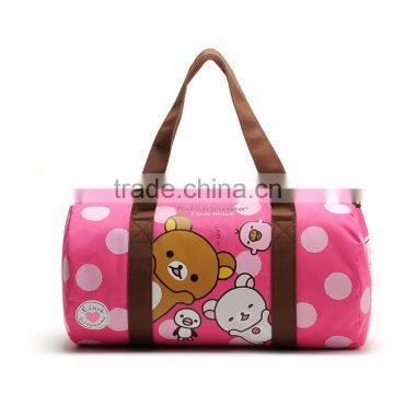 2016 oxford material cute logo custome luggage bag