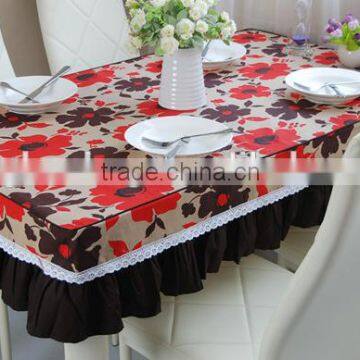 flower printed cotton table cloth/table cover