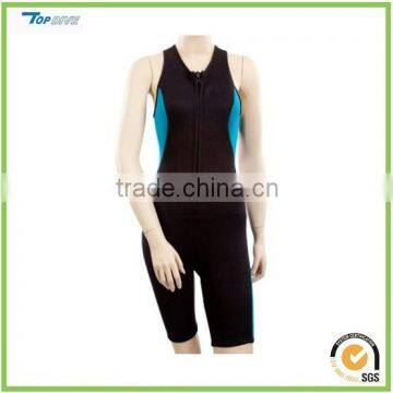 Women's neoprene Racerback Front-Zip Aqua Fitness Shorty Wetsuit