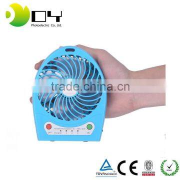 CE RoHS operated fan rechargeable mini usb fan rechargeable USB desk fan