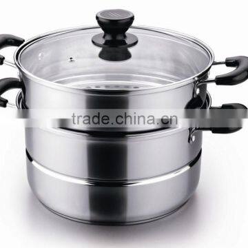 2016 Chuangsheng hot selling double walls induction food steamer with glass lid                        
                                                Quality Choice