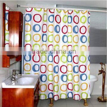 printed waterproof 100% polyester shower curtain liner