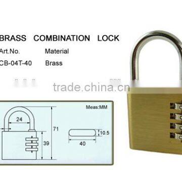 Heavy duty brass padlock 10 mm Pad locks combination lock steering wheel combination lock