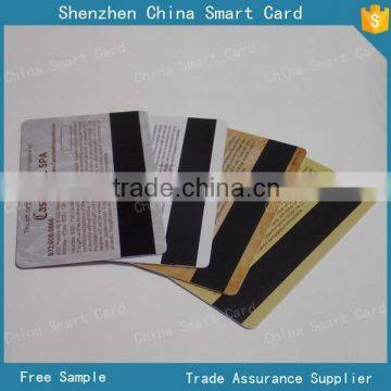 glossy 4C printing standard size magnetic stripe card with PVC material