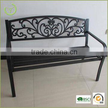 mail order KD cast iron back metal steel tube park garden bench