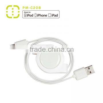 MFI retractable fexible flat cable with PVC housing