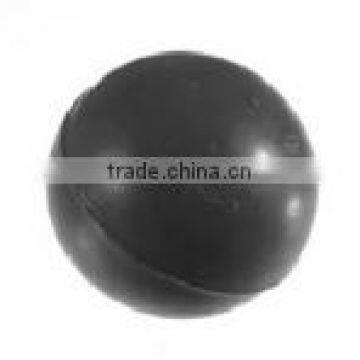black rubber ball
