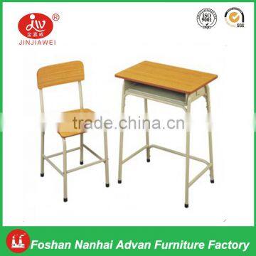 high school furniture single wooden chairs with desk