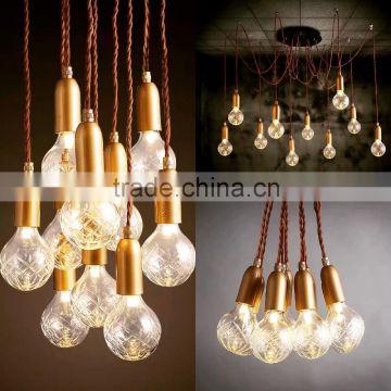 Clear Crystal Bulb Pendant Lights G9 LED Lamps with 7W Lighting Bulbs