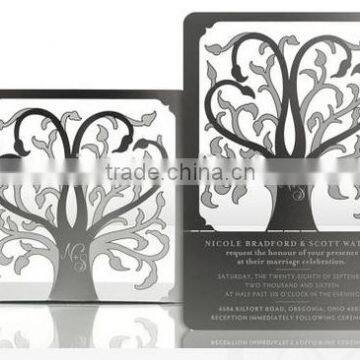 2016 new arrival wedding invitation laser cut wedding invitation card