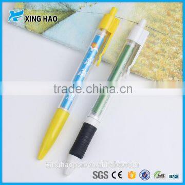 Advertising logo customized plastic lanyard banner pen ball pen with banner