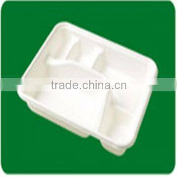 Disposable biodegradable compartment tray