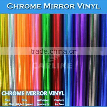 CARLIKE 1.52x20M 5x56FT PVC Film Removable Chrome Vinyl Wrap Sticker