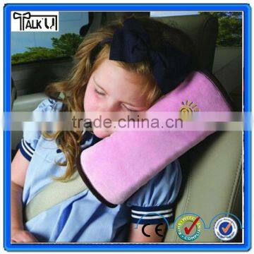 Comfortable Anti-bacterial children car safety seat belt pillow, Cotton soft velvet shoulder pad pillow