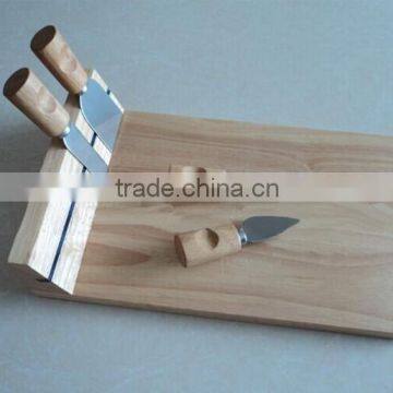 New design fashion wood cutting board with knives