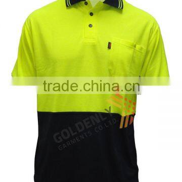 hot sale with lastest design for men's hi vi cotton bank safety wear