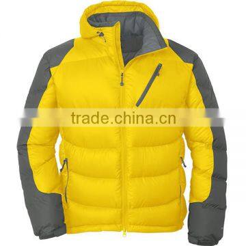 OEM service hot sale yellow warm men down jacket