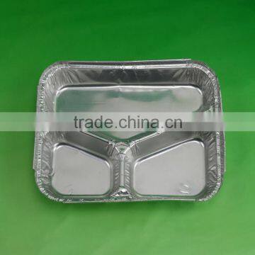 3-compartment aluminium foil container bulk production