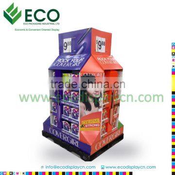 Four Side Supermarket Cardboard Pallet Display For Makeup Cosmetic
