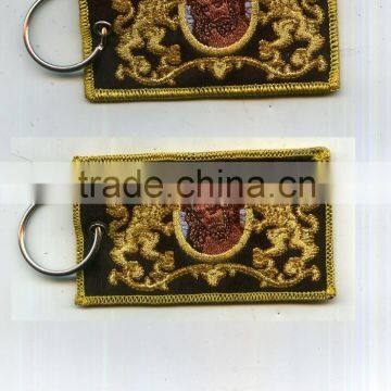 Double-sided Embroidery Patch / Doraemon Keychain Embroidery Badge / Custom Keychain Emboridered Patch photo-6