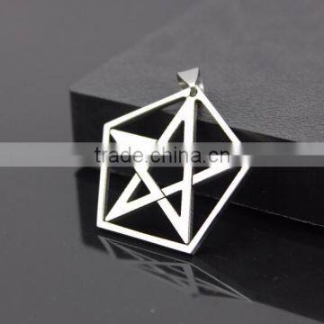 Customized shape stainless steel man five star pendant